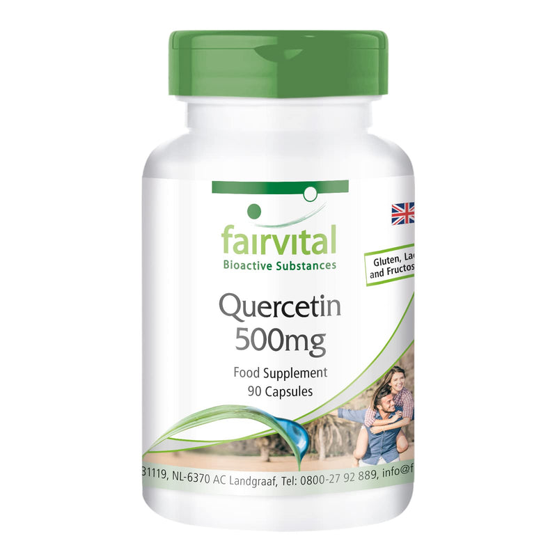 Fairvital | Quercetin 500mg - Bulk Pack for 3 Months - Vegan - HIGH Dosage - 90 Capsules - antioxidant - BeesActive Australia
