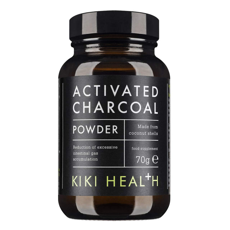 KIKI Health Activated Charcoal Powder, 70g | Food Grade Supplement For Bloating and Detox | Teeth Whitening | From Coconut Shells - BeesActive Australia