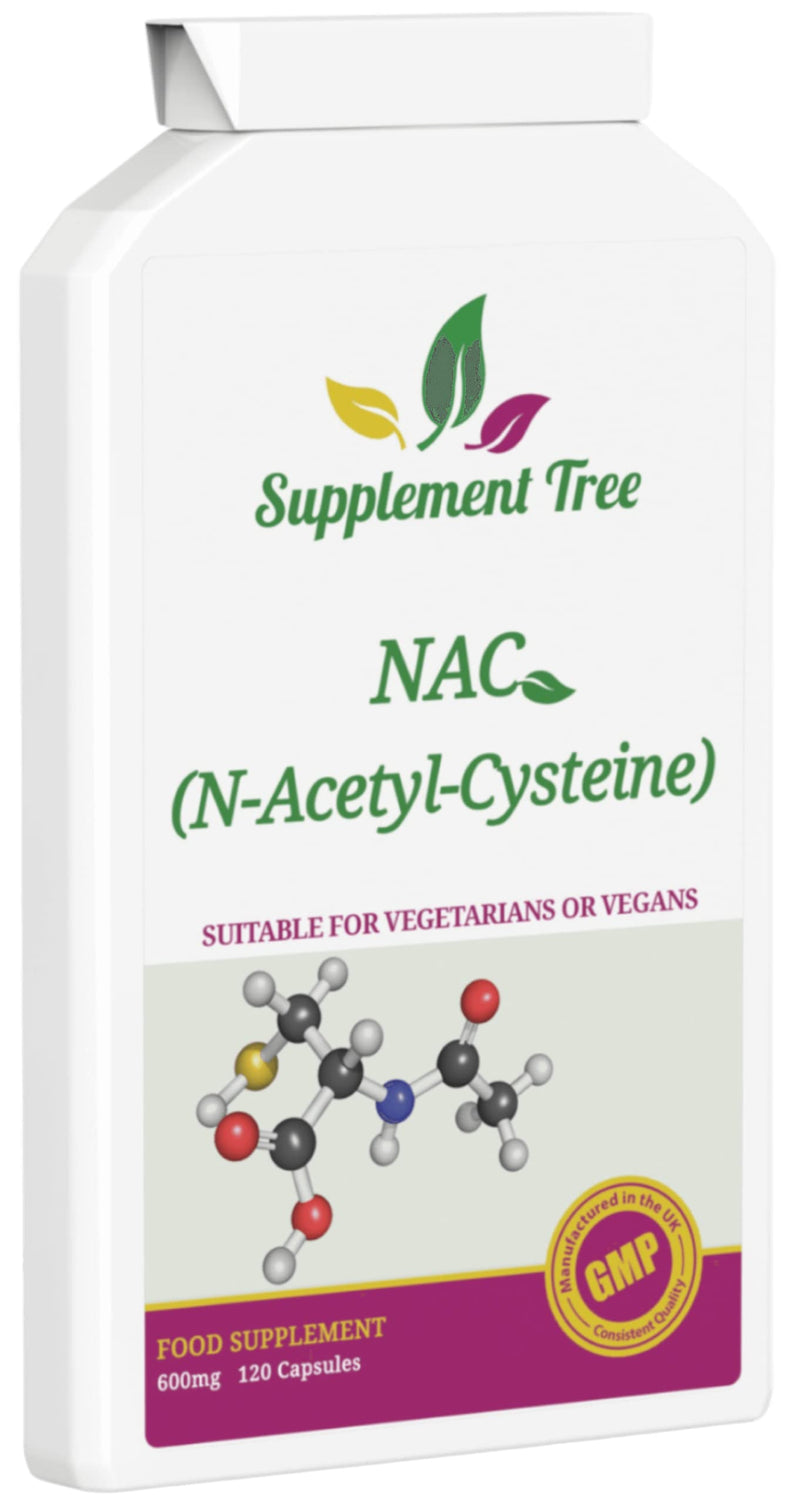 NAC N-Acetyl-Cysteine 600 mg 120 Capsules | Vegan NAC Supplement | High Bioavailability N Acetyl Cysteine Amino Acid Providing Non Toxic Stable Form of L-Cysteine | UK Manufactured - BeesActive Australia