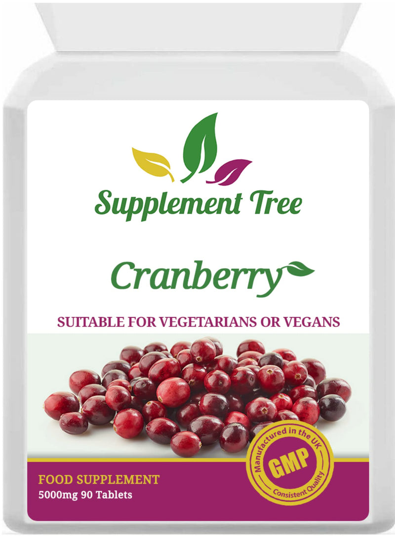Cranberry 5000mg 90 Tablets | High Strength Cranberry Supplement | UK Manufactured | Vegans & Vegetarians Friendly - BeesActive Australia