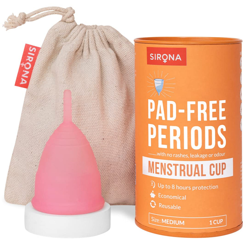 Sirona Reusable Menstrual Cup | Reusable Period Cup | Tampon and Pad Alternative | Heavy Flow (Medium) 1 count (Pack of 1) - BeesActive Australia