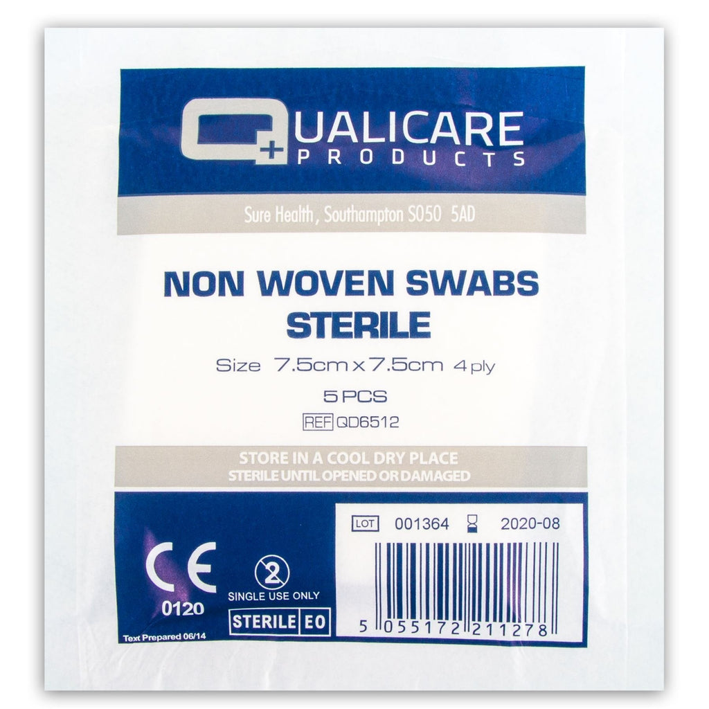 125x Quality Non Woven Sterile Medical Swabs - Absorbent Gauze Hospital First Aid - BeesActive Australia