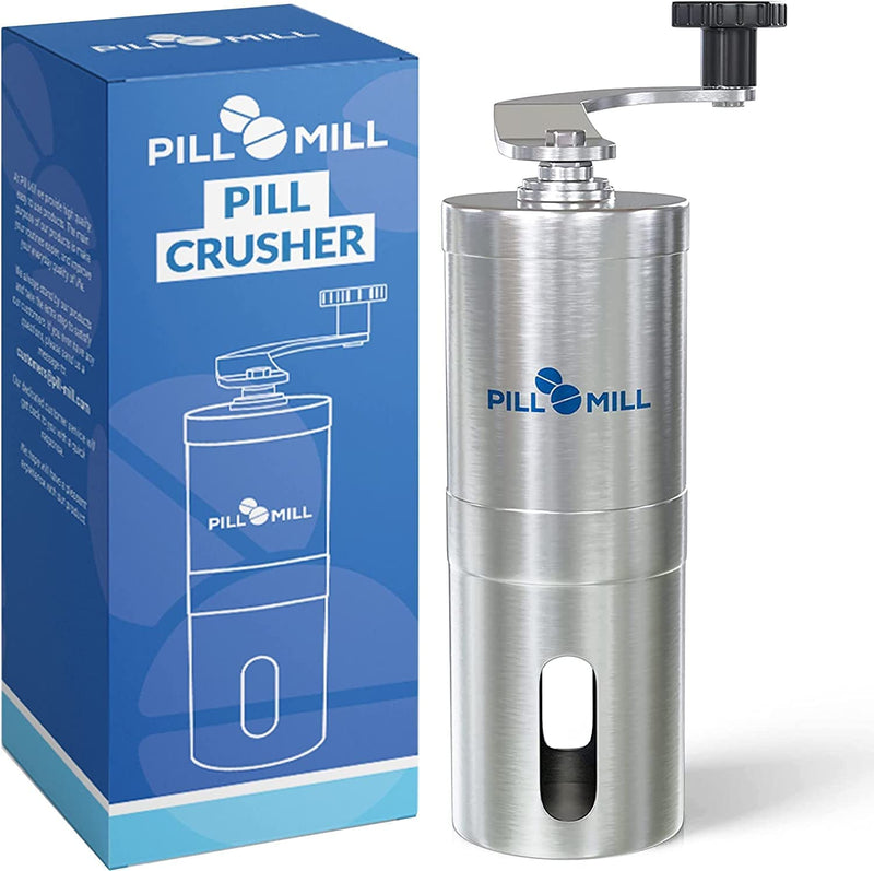 Pill Mill Pill Crusher - Crushes Multiple Tablets to a Fine Powder - Metal Medicine Grinder - Tablet Pulverizer Perfect for Travel - Great for Feeding Tube use, Pets or easier Medicine intake for Kids - BeesActive Australia
