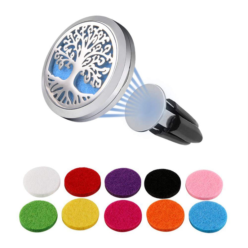 Vicloon Car Aromatherapy Essential Oil Diffuser，Car Air Freshener Vent Clip Locket 2 Feet Clip and 10 Refill Felt Pads，Car Aromatherapy Diffuser Locket Car Oil Diffuser for Car, Office or Other Places B - BeesActive Australia