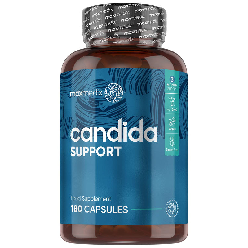 Candida Support - 180 Vegan Capsules (3 Month Supply) - With 400 Million Bacterial Cultures, Caprylic Acid & Other Active Ingredients - Candida Complex For Gut Health & Intimate Flora -For Women & Men - BeesActive Australia