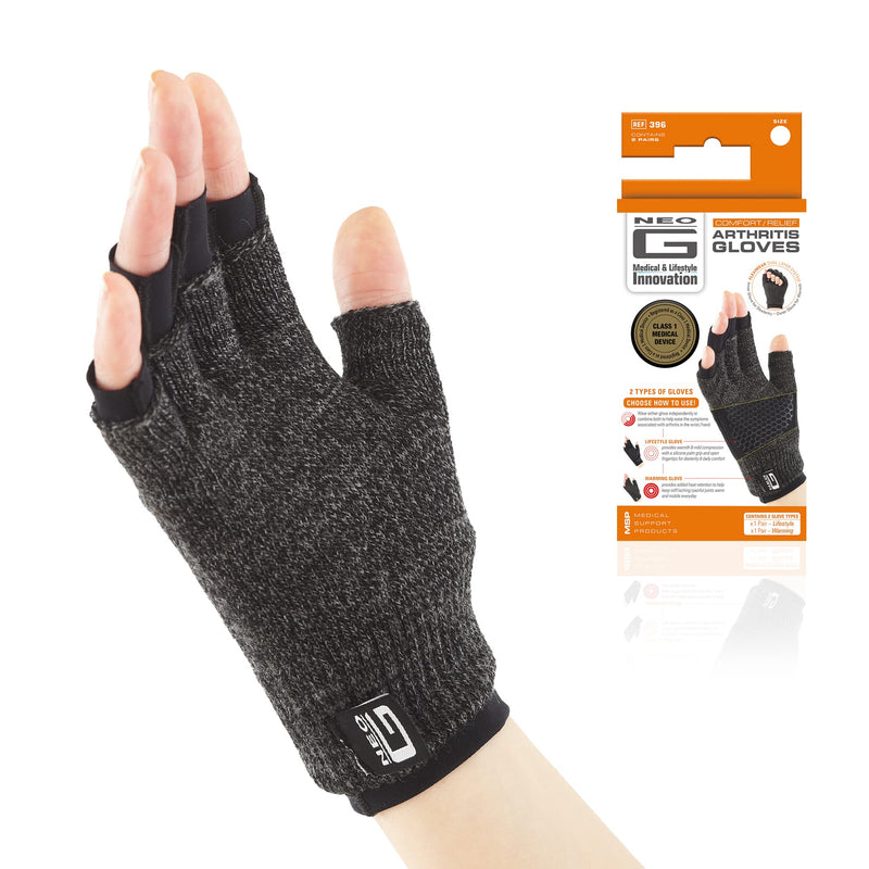 Neo-G Arthritis Gloves – Compression Gloves for Arthritis, RSI, Joint Pain - Dual Layer System for Optimum Mobility, Flexibility, Warmth and Comfort - Class 1 Medical Grade - 1 Pair – M Medium: 19 - 21 cm / 7.5 - 8.3 In - BeesActive Australia