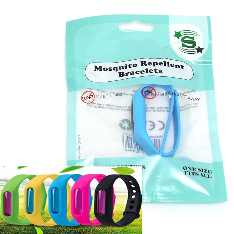 SHATCHI Natural Repellent Mosquito Insect Bracelet Non Toxic Deet-Free Band Soft Rubber Material, Multi, One Size - BeesActive Australia