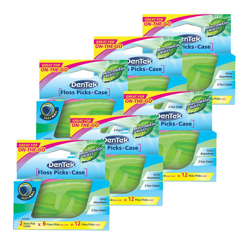 DenTek 3-in-1 on the Go Floss Picks & Cases, ideal for easy dental hygiene on the go as you travel - BeesActive Australia