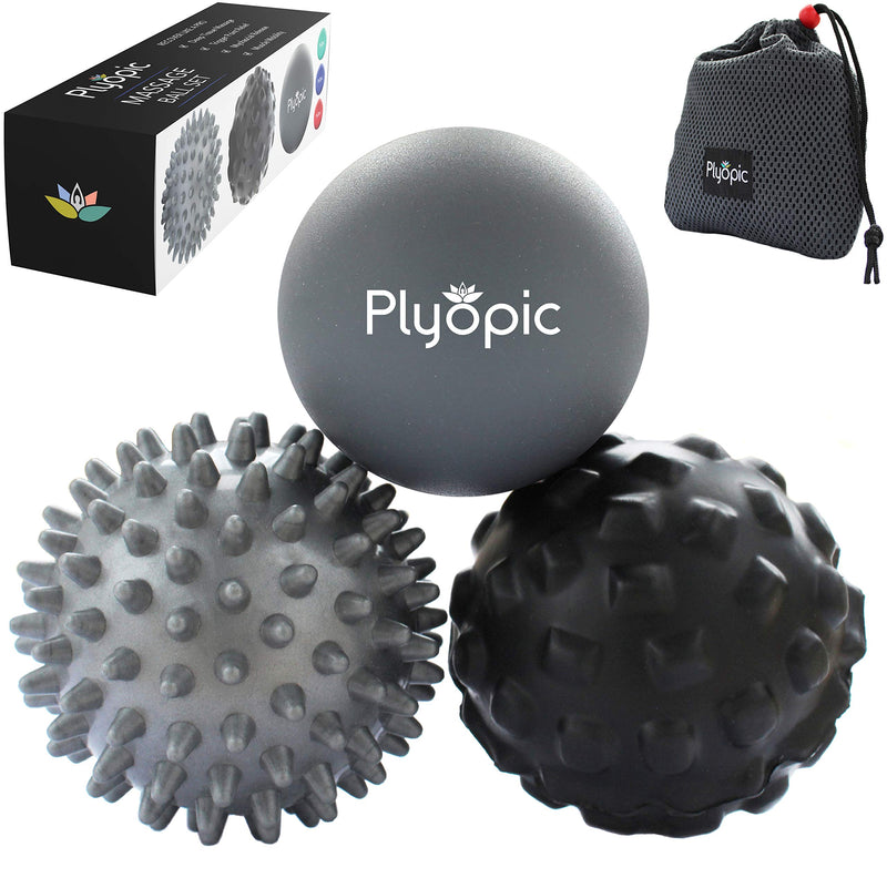 Plyopic Massage Ball Set - for Deep Tissue Muscle Recovery, Myofascial Release, Trigger Point Therapy, Mobility, Plantar Fasciitis Relief - Eliminate Muscle Pain and Tension in Your Back Neck Foot - BeesActive Australia