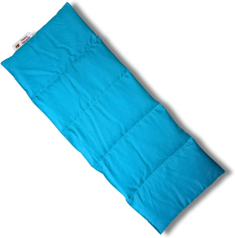 Cherry Pit Cushion 50x20cm Turquoise Grain Pillows 100% Cotton for Heat and Cold Therapy Heat pad Suitable for microwaves Cherry pits 50x20cm - BeesActive Australia