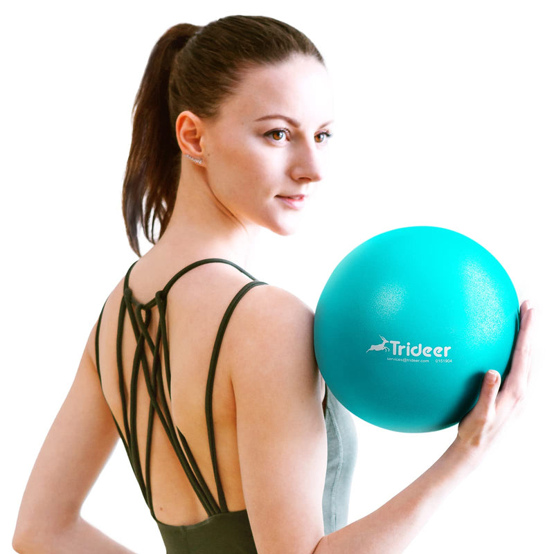 Trideer Pilates Ball 9 Inch Core Ball, Small Exercise Ball with Exercise Guide Barre Ball Bender Ball Mini Yoga Ball for Pilates, Yoga, Core Training, Physical Therapy, Balance, Stability, Stretching Turkis 23cm - BeesActive Australia