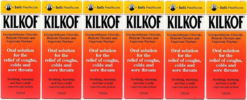 Bells Kilkof Oral Solution for Relief of Coughs, Colds and Sore Throats 100ml - Pack of 6 - BeesActive Australia