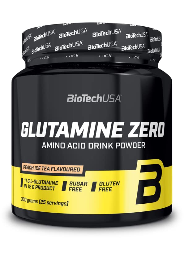 Bio Tech USA Glutamine Zero Supplement, 300 g, Peach Ice Tea - BeesActive Australia