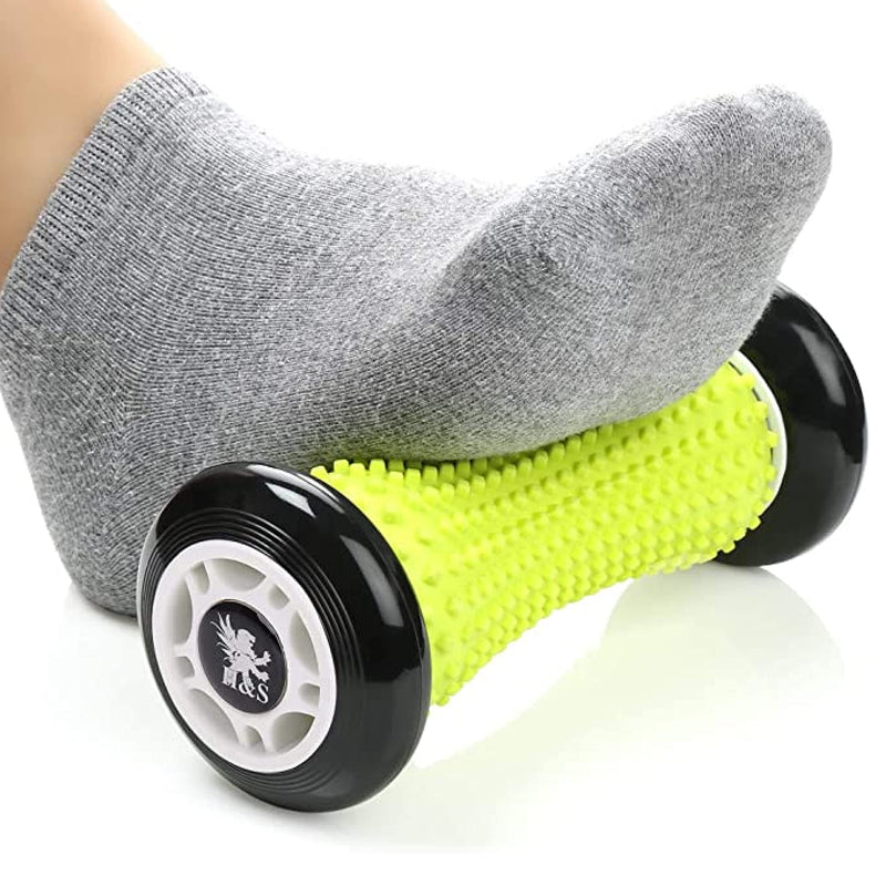 H&S Foot Massage Roller Muscle Roller Stick Wrists and Forearms Exercise Roller Massager for Plantar Fasciitis - Black - BeesActive Australia