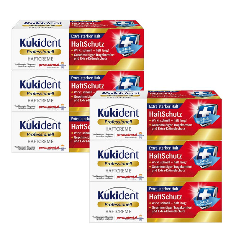 6 x Kukident adhesive cream, strong adhesive protection, 40 g - BeesActive Australia