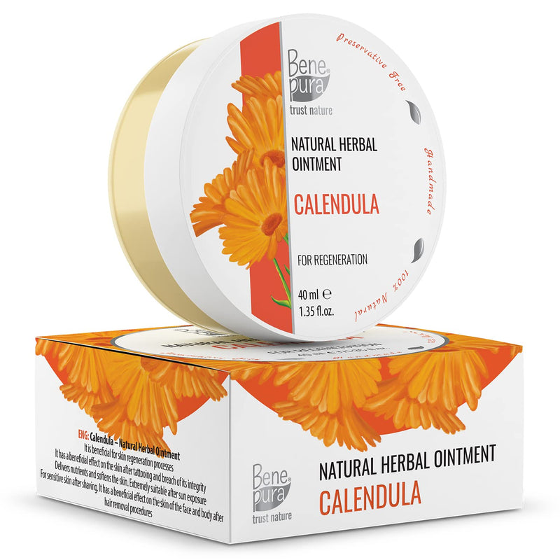 BenePura Calendula Ointment, Natural Wound Healing Ointment for Wounds and Minor Skin Burns, 40 ml 40 ml (Pack of 1) - BeesActive Australia