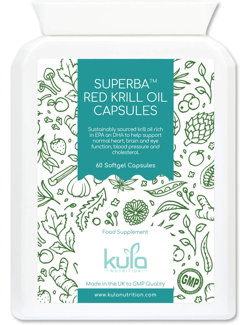 Max Strength Red Krill Oil Capsules - 1000mg per Serving - 60x 500mg Softgels (1 Month Supply) Astaxanthin, EPA, DHA Omega 3 Oil for Heart, Blood Pressure, Vision and Brain Health - Kula Nutrition 60 Tablets - BeesActive Australia