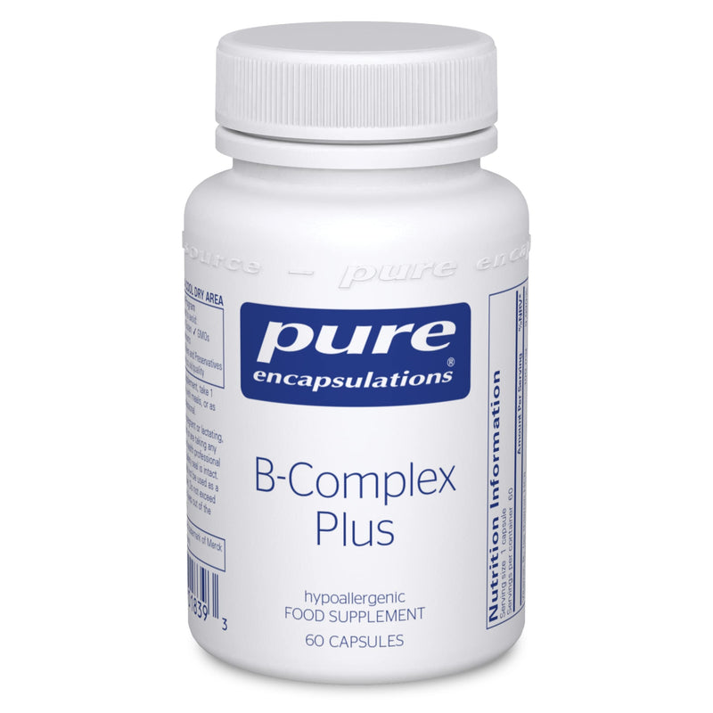 Pure Encapsulations - Vitamin B-Complex Plus - Balanced B Vitamin Formula with Active Folate - 60 Capsules 60 Count (Pack of 1) - BeesActive Australia
