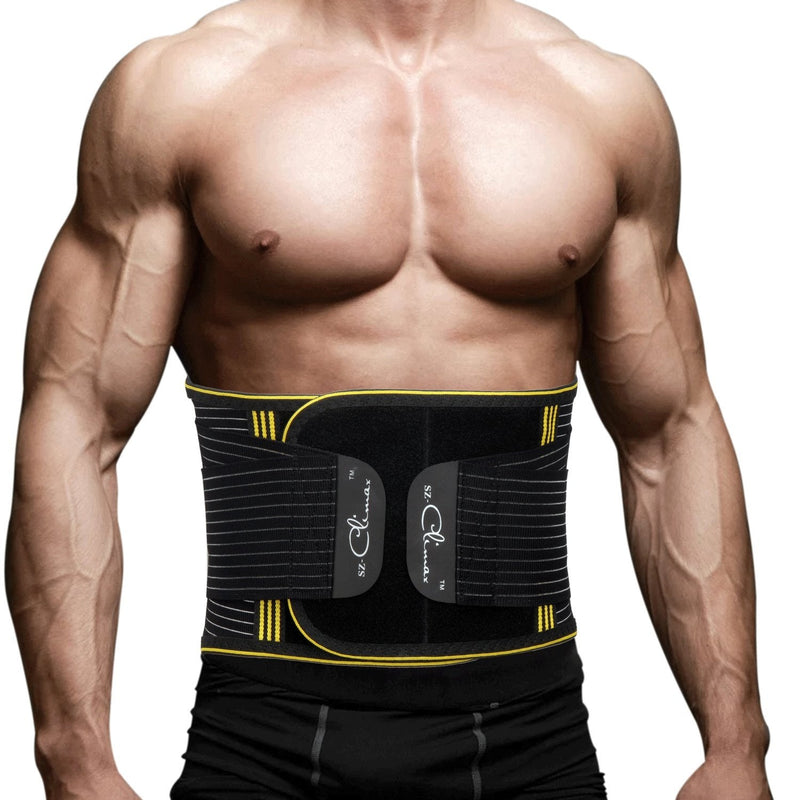 SZ-Climax Lumbar Support Belt - Lower Back Support Brace with Detachable Metal Spring Strips for Pain Relief and Injury Prevention, Sciatica, Spinal Stenosis, Scoliosis or Herniated Disc XXL (Pack of 1) - BeesActive Australia