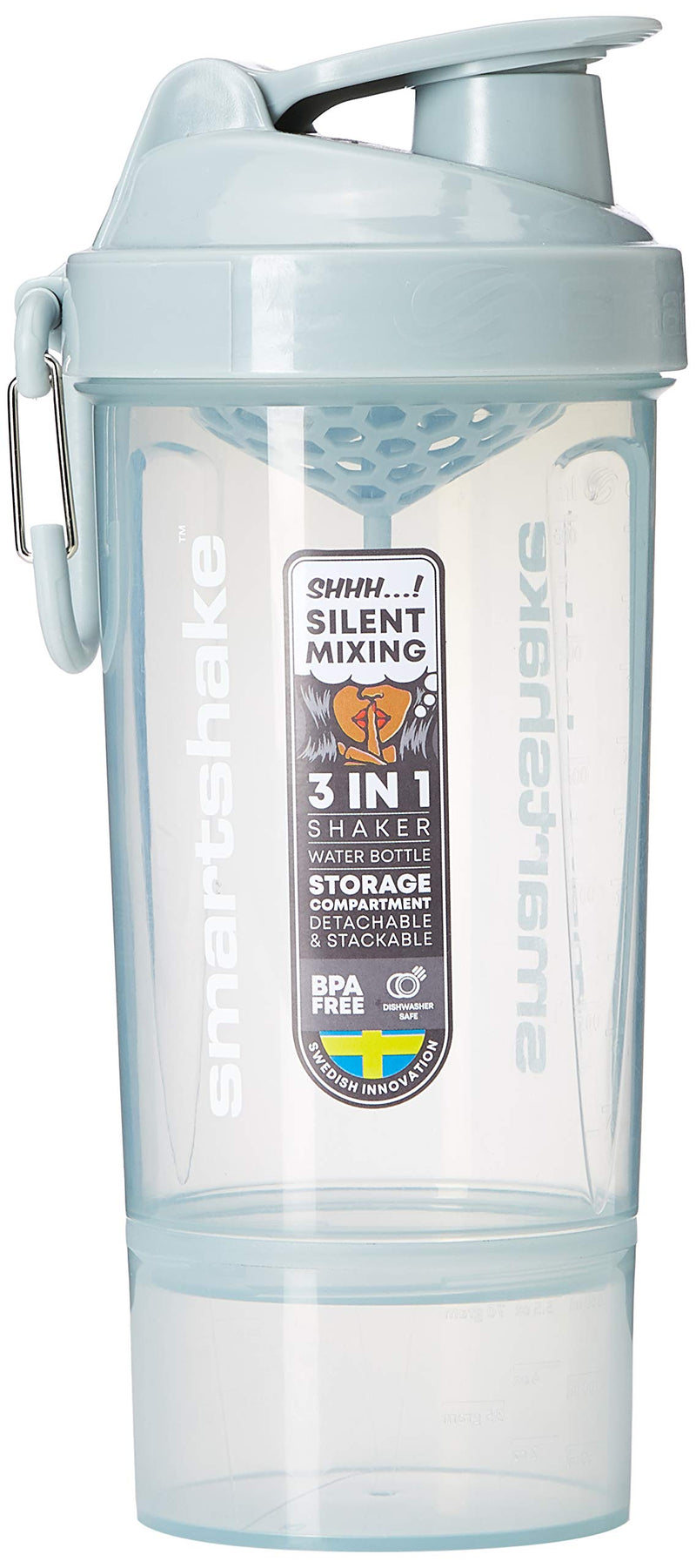 Smartshake Original 2GO One Bottle Shaker Cup with 800 ml Capacity, Mist Grey - BeesActive Australia