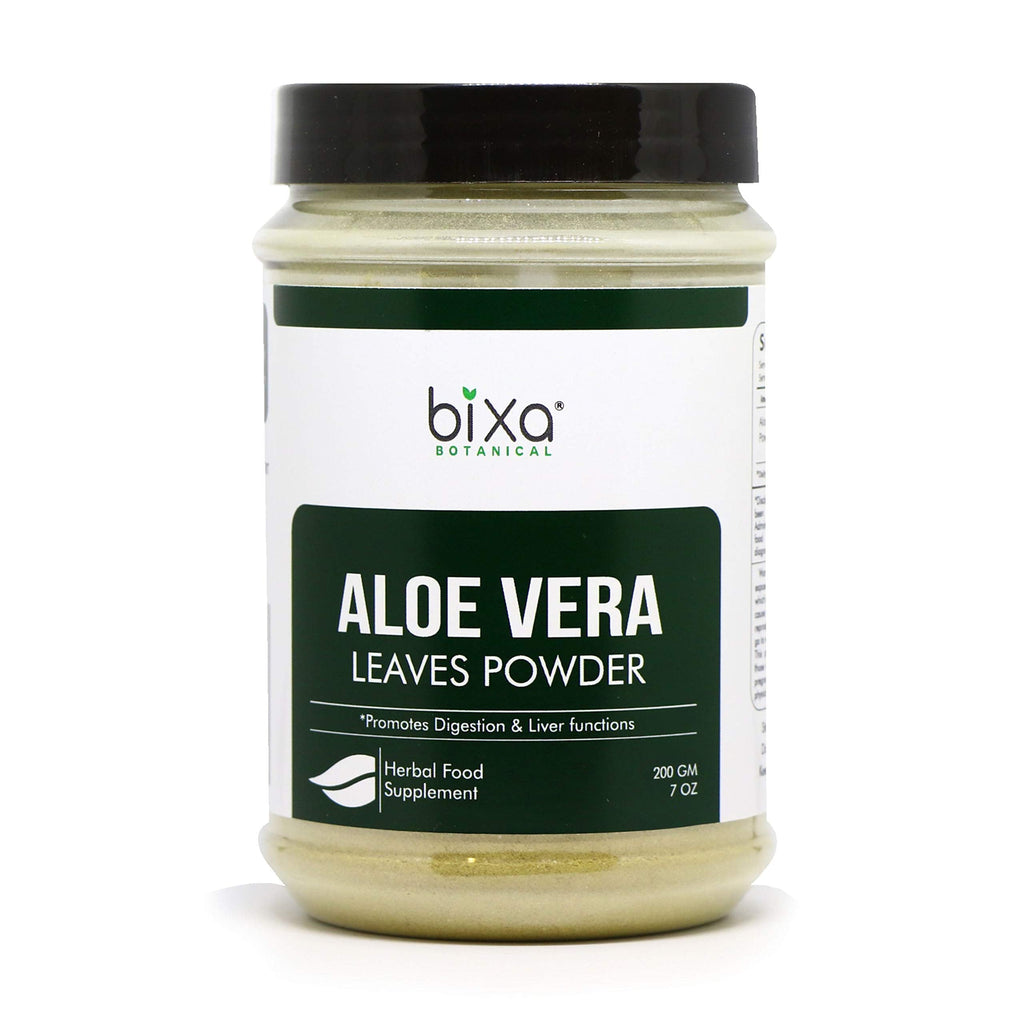 Aloe Vera Leaf Powder (Aloe barbadensis), Promotes Healthy Digestion System & Liver Functions l Skin Care | Superfood by Bixa Botanical - 7 Oz (200g) - BeesActive Australia