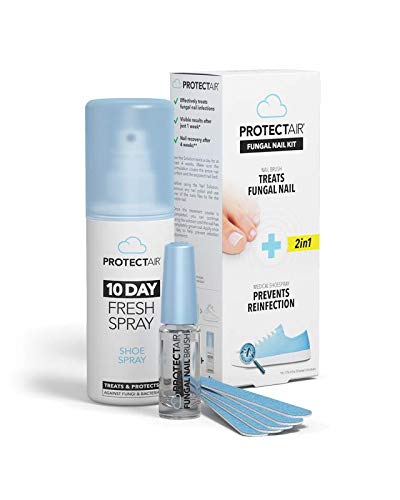 ProtectAir Fungal Nail Treatment - Extra Strong for toenails - 5ml + 5 Nail Files + Medical Shoe Spray - BeesActive Australia