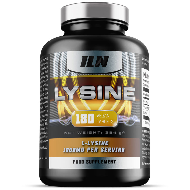 L Lysine 1000mg Tablets - L-Lysine 1000mg x 180 Tablets - Enhanced with Biotin and B12 - Vegan & Vegetarian Lysine Tablets - BeesActive Australia