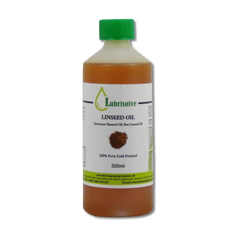 Lubrisolve 100% Pure Cold-Pressed Linseed Oil – Natural Wood Treatment & Horse Feed Supplement – 500 ml – Premium Quality, Chemical-Free