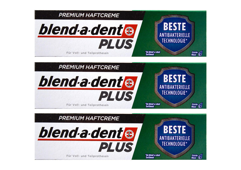 3x Blend a dent Plus Premium Adhesive Cream Duo Protection Mint 40 g - BeesActive Australia
