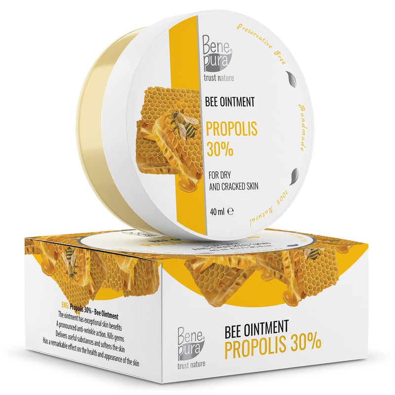BenePura Propolis Ointment, Natural 30% Propolis Ointment for Irritated, Dry and Cracked Skin, 40 ml - BeesActive Australia