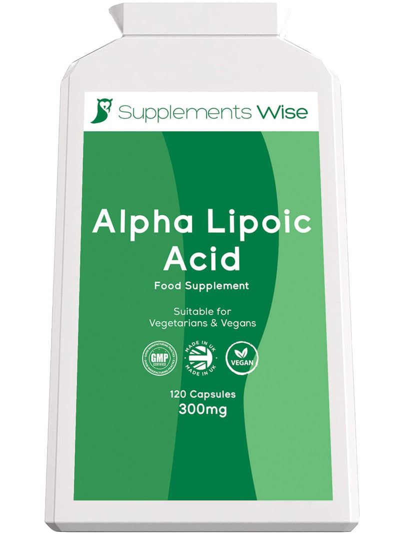 Alpha Lipoic Acid 300mg - 120 Capsules - Daily ALA Supplement with R-ALA and S-ALA - Brain and Nerve Health - Maintain Blood Sugar and Glucose Metabolism - Powerful Antioxidant Tablet - 600mg Dose - BeesActive Australia