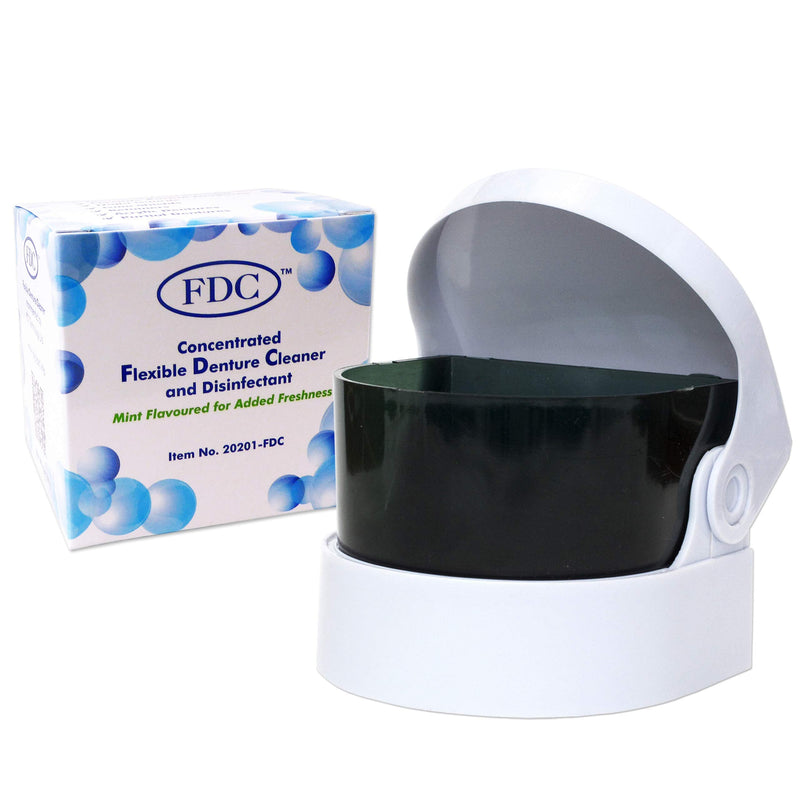 FDC Sachets & Sonic Cleaner - 12 Sachets 3 Months Supply Valplast Flexible Denture Cleaner (Batteries NOT Included) Batteries NOT Included - BeesActive Australia