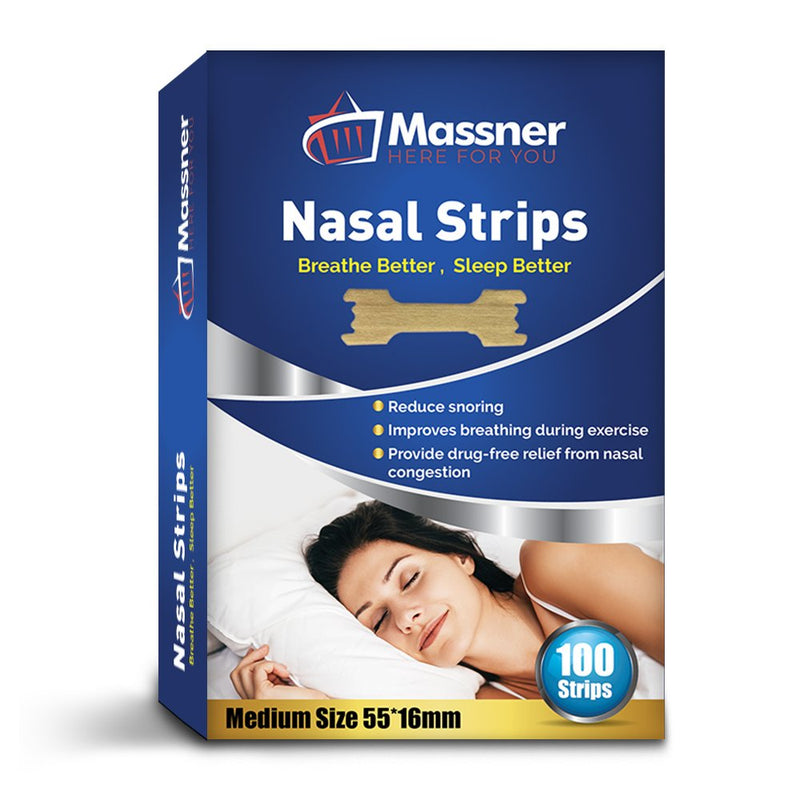 100 Medium Nasal Strips Anti Snore Aid for Fast Relief- Stops Snoring aids for Men Better Sleep Nose Strips Gentle 55x16mm, Big 3 Month Supply - BeesActive Australia