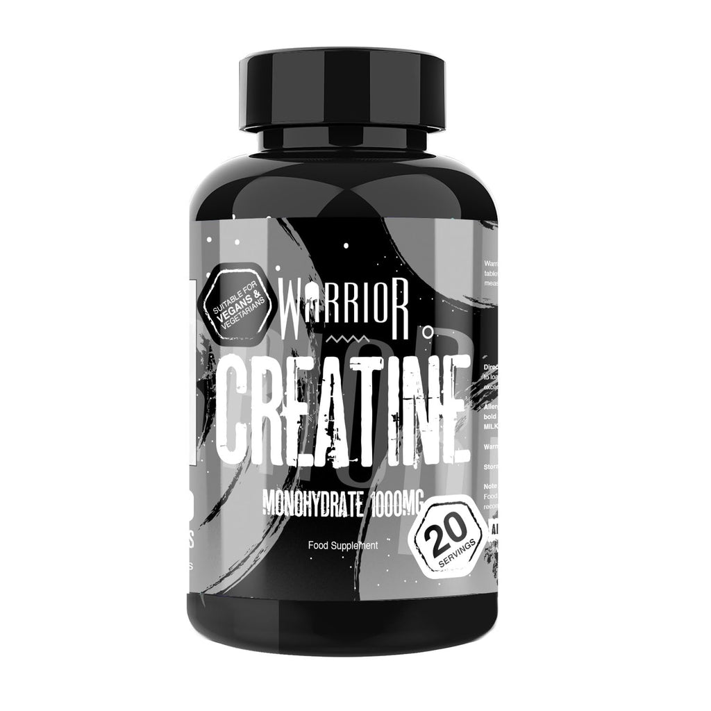 Warrior, Creatine Monohydrate Tablets � 1000mg � 60 Capsules � Supplement for Performance � Supports Muscle Growth � Unflavoured � Suitable for Men & Women � Vegan & Vegetarian Friendly - BeesActive Australia