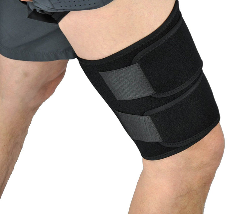 Medical Grade Thigh Hamstring Support Compression Brace Wrap Adjustable Neoprene Sports Leg Sleeve for Pulled Hamstring Strain Injury Rehab for Gym,Running, Fitness, Football, Badminton, Basketball 1 Pcs Thigh Support - BeesActive Australia