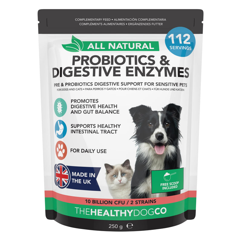 The Healthy Dog Co Probiotics for Dogs – Gentle Dog Probiotic Supplements Powder for Digestion, Immunity & Digestive Care for Pets – 112 Servings – Just Sprinkle on Food