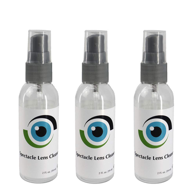 Leader Liquid Lens Cleaner 3 x 59ml / 3 x 2 Fl oz Bottles Eyeglasses, Glasses, Cameras and Other Lenses - Alcohol Free Cleaning Solution Spray - Suitable for All Coatings by Sports World Vision - BeesActive Australia