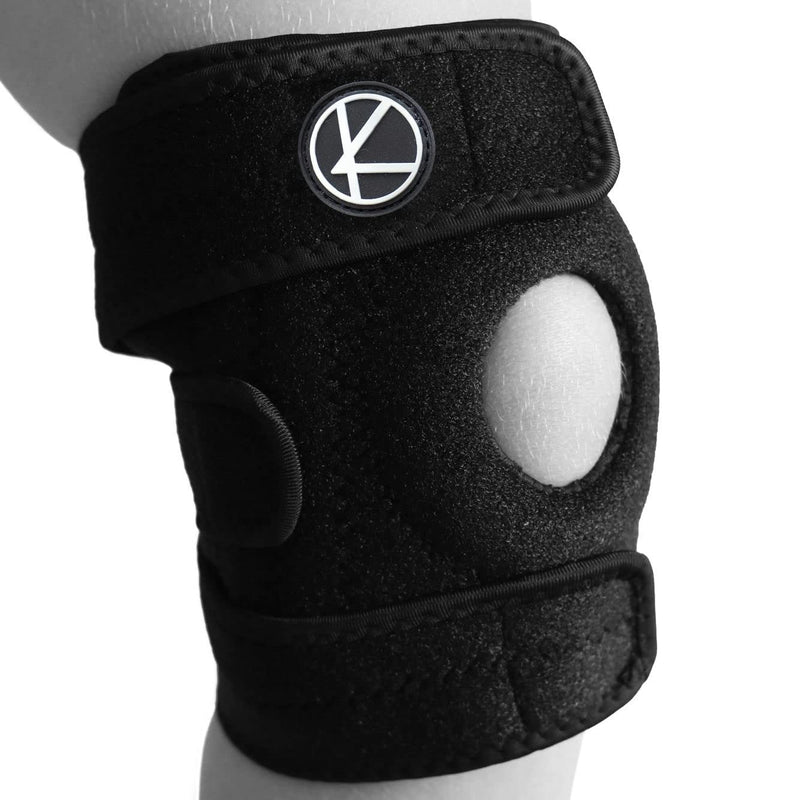 KARM Kids Knee Support Brace - Childs Knee Support for Children - Girls & Boys | Osgood Schlatter Knee Support Kids | Arthritis Pain & Knee Conditions & Sports | Adjustable Compression (Black) One Size Black - BeesActive Australia