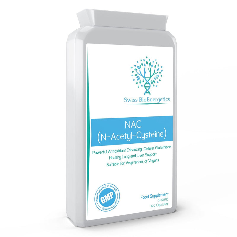 N-Acetyl Cysteine (NAC) 600 mg 120 Capsules - UK Manufactured and Suitable for Vegans & Vegetarians - BeesActive Australia