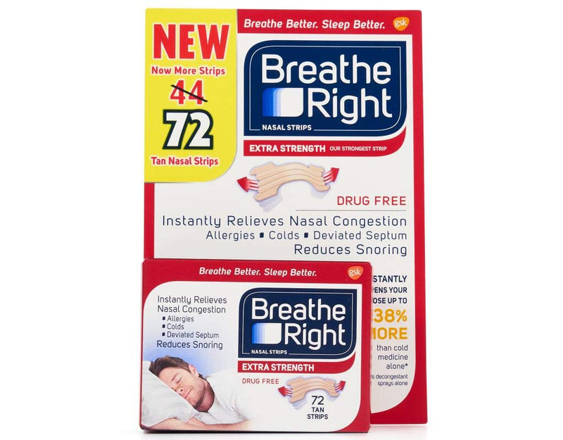 Breathe Right Nasal Strips Tan Strips 72 Strips | BeesActive Australia