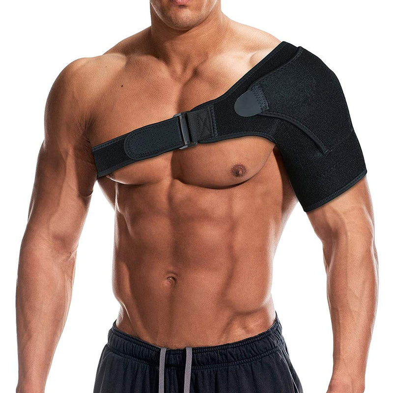 Shoulder Support Brace with Pressure Pad for Men Women, Adjustable Shoulder Brace for Torn Rotator Cuff, Tendonitis, Dislocation, AC Joint, Bursitis, Labrum Tear, Pain, Fits Right or Left Shoulder Black - BeesActive Australia