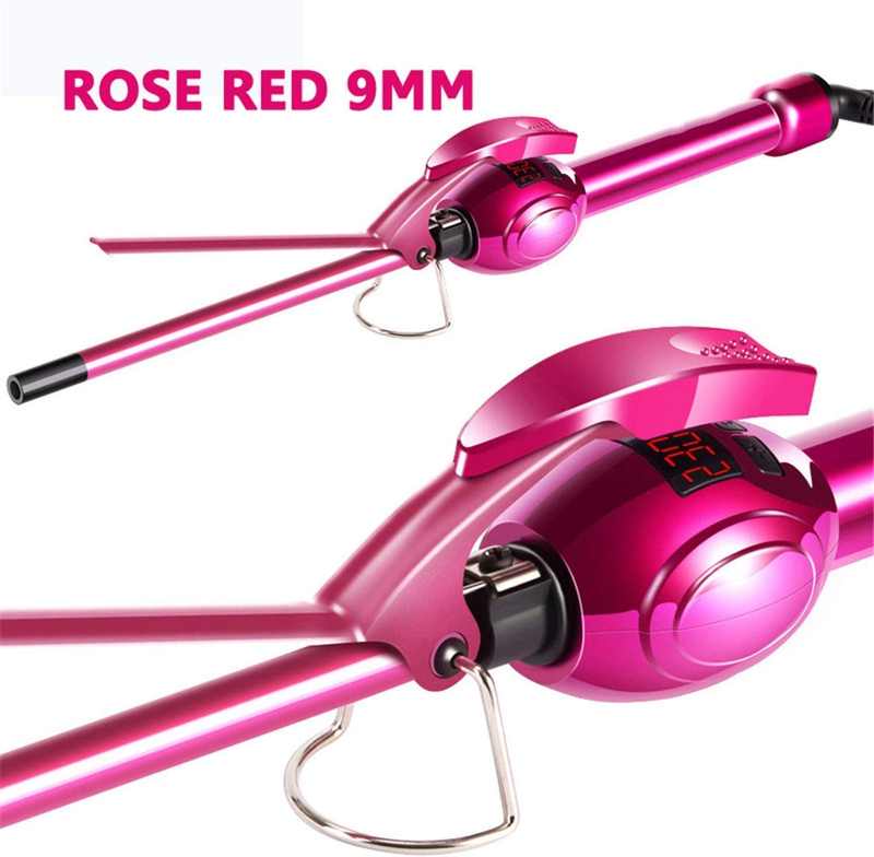 iGutech Curling Tongs, Super Tourmaline Ceramic Barrel Curling Iron, 9mm hair curlers, Unisex for Men Women Kids - BeesActive Australia