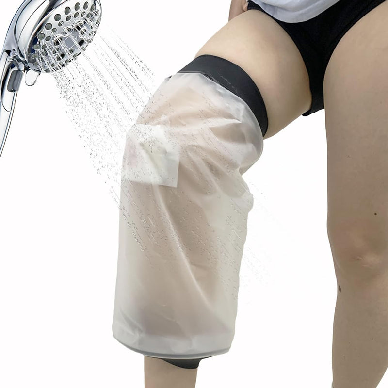 Adult Knee Shower Cover for Shank Ankle Wound Injuries Protector - Bathroom Keep Dry Accessories, Waterproof, Reusable - BeesActive Australia