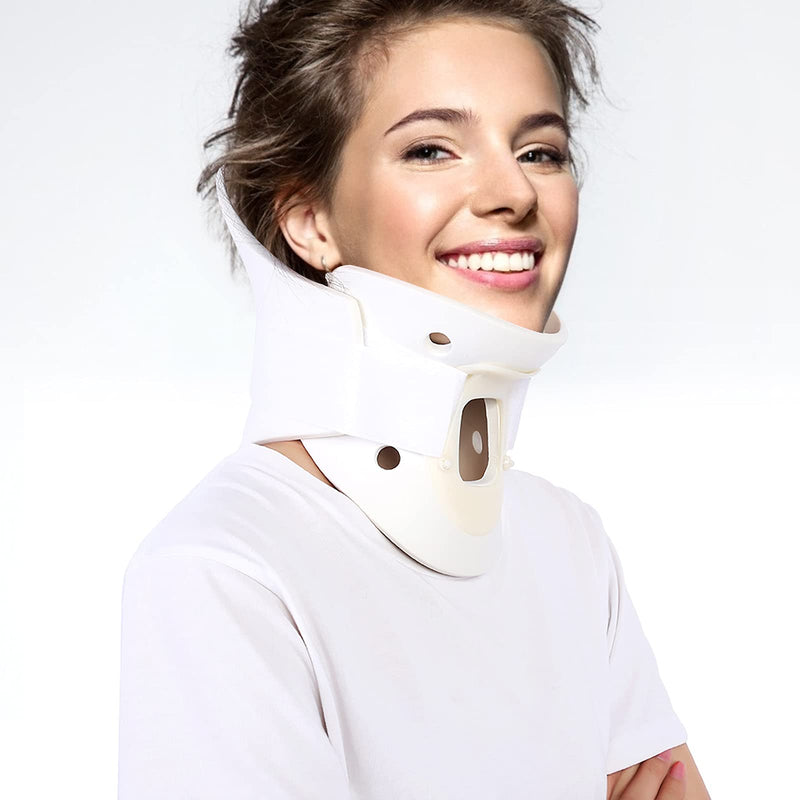 Neck Stretcher Collar Adjustable Neck Brace Soft Cervical Support for Vertebrae Neck Pain Relief(M(Height 14cm)) M (Pack of 1) - BeesActive Australia