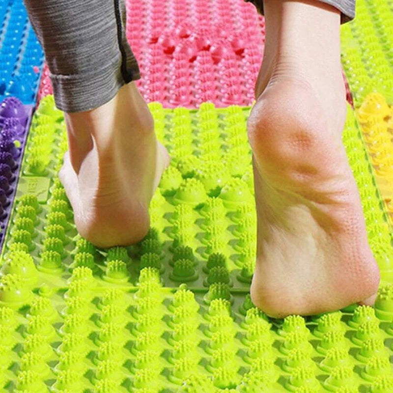 Yobeyi Foot Massage Acupressure Mat Game Foot Reflexology Walking Toe Plate Massage Pad Bathroom Mat Yoga Mat Sports Mat 2 PCS (green) - BeesActive Australia