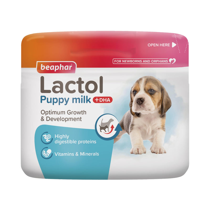 Beaphar- Lactol Puppy Milk 250g - Milk Replacer & Complete Feed for Newborn & Weaning Puppies – For growth & development – Contains DHA, Vitamins & Minerals – Ideal for Hand-Rearing – Use from Birth 250 g (Pack of 1)