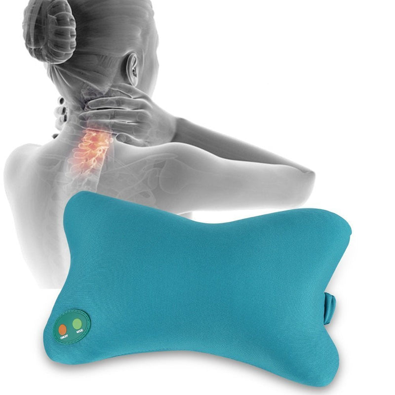 Massage Pillow, Soft Electric Neck Kneading Massager Stimulator Cushion for Back Pain Relief Car Office Home Nap Use, CE Approved - BeesActive Australia