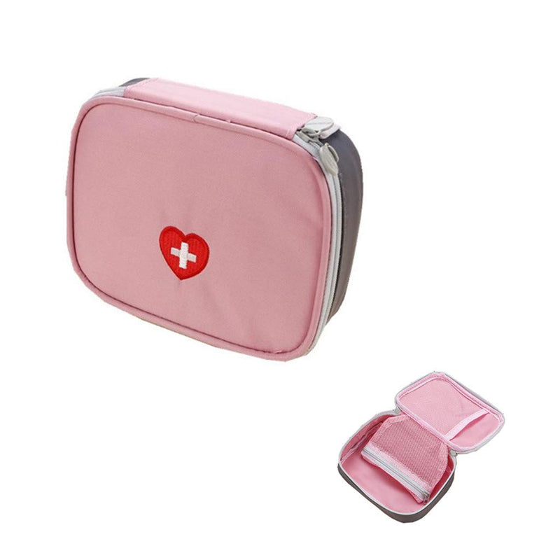 Drcool Mini First Aid Kits Bag Empty Waterproof First Aid Box Small Easy Carry for Travel Home Workplace Pink - BeesActive Australia