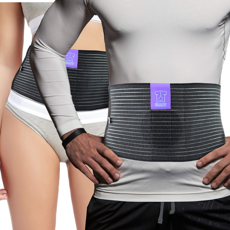 Umbilical Hernia Belt by Everyday Medical I Breathable Fabric Abdominal Binder for Hernia Support I Fast Relief for Epigastric, Navel and Ventral Hernias I Hernia Support Belt with Naval Pad - L/XL L/XL (Pack of 1) - BeesActive Australia