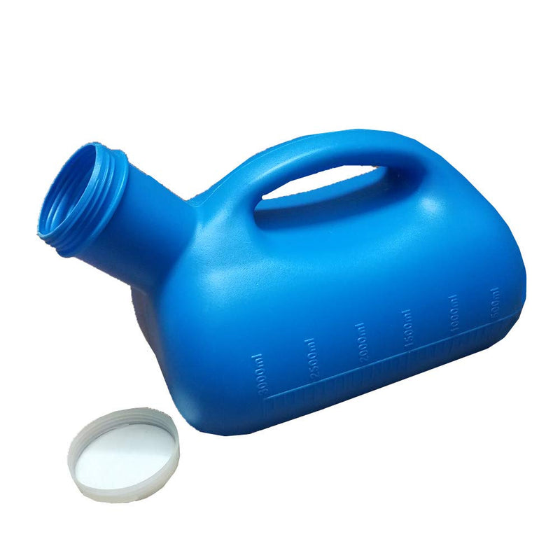 YUMSUM 3000ML Large Male Urinal Portable Mens Potty Pee Bottle Collector Travel Toilet (Blue) Blue - BeesActive Australia